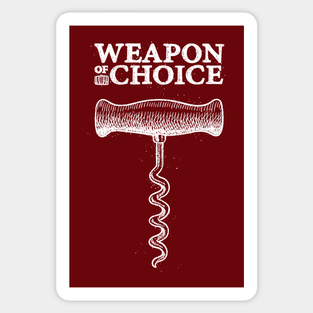 Corkscrew - Weapon of choice Sticker by StefanAlfonso